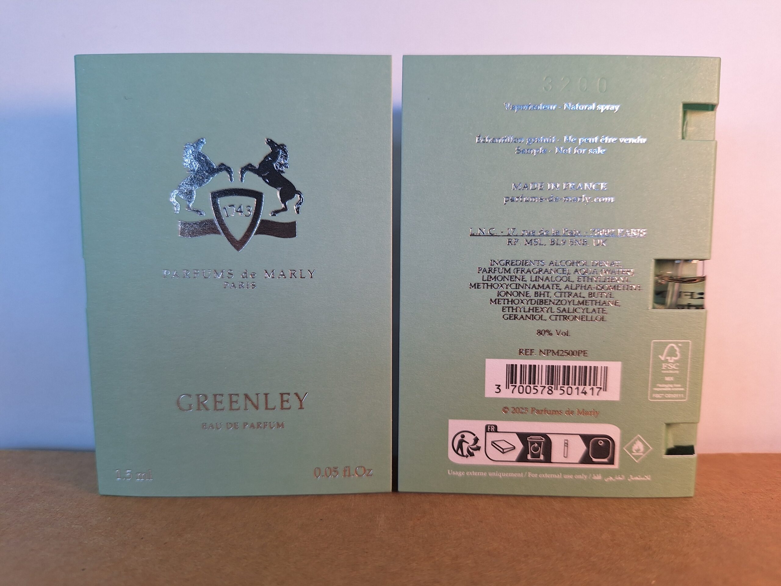 Parfums de Marly Greenley - 1.5 ml Mini Spray - Image 2